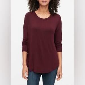 Abound Red and Purple 3/4 Sleeve Relaxed Blouse